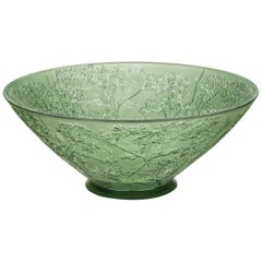 Bol Ombelles Lalique Cristal vert