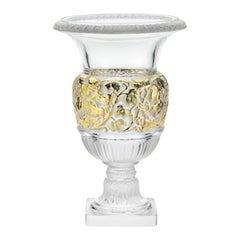 Lalique Versailles Vase Clear Crystal/Gold