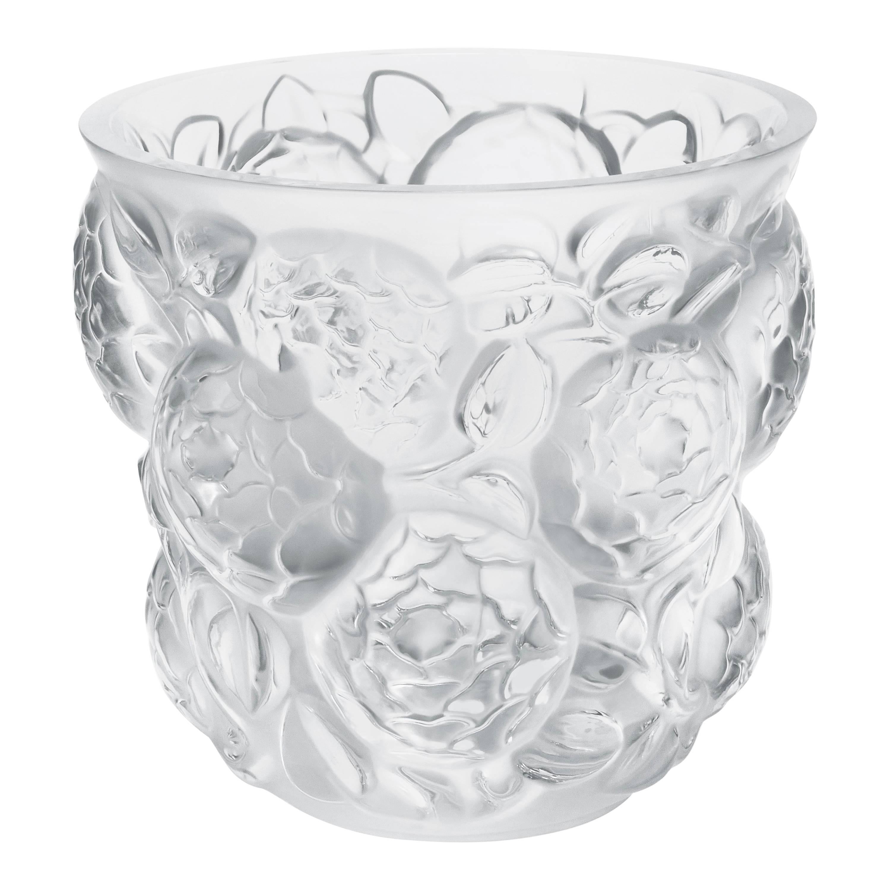 Lalique Oran Vase Clear Crystal or Gold Limited Edition 99 For Sale