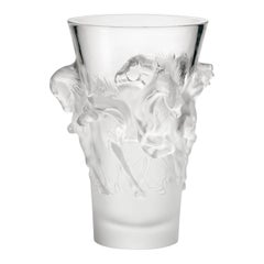 Vaso Equus di Lalique in cristallo trasparente Edizione Limitata 999