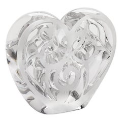Lalique 'Music Is Love' Heart Clear Crystal Limited Edition 999
