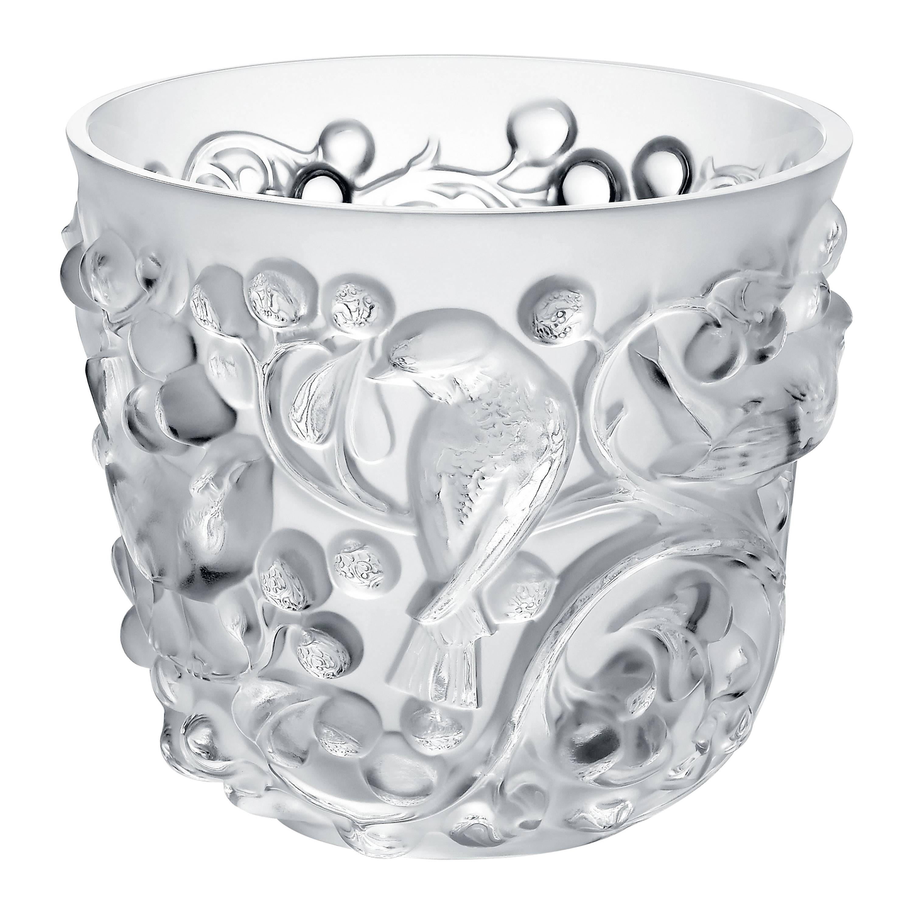 Lalique Avallon Vase Clear Crystal For Sale