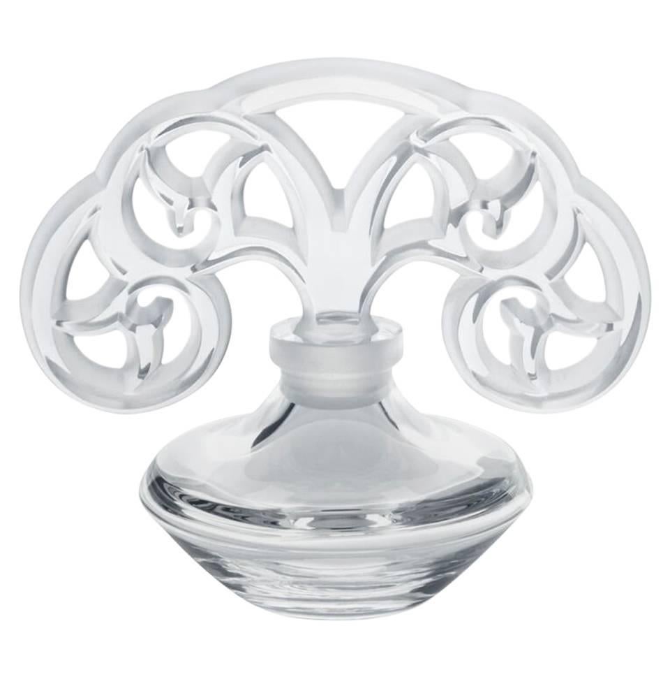 Lalique Tourbillons Perfume Bottle Clear Crystal For Sale