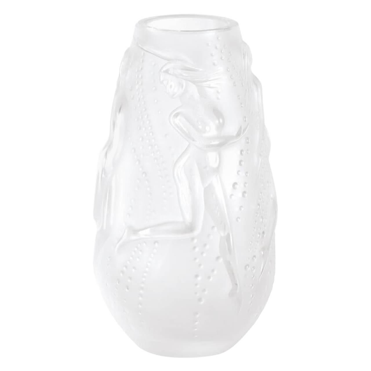 Lalique Nymphea Bud Vase Clear Crystal