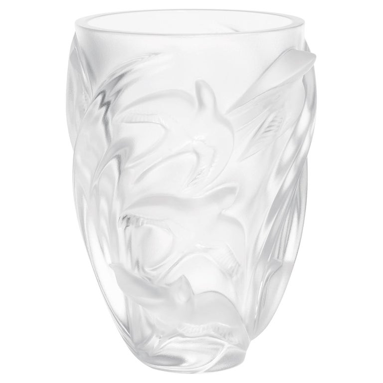 Lalique Martinets Vase In Clear Crystal For Sale At 1stdibs