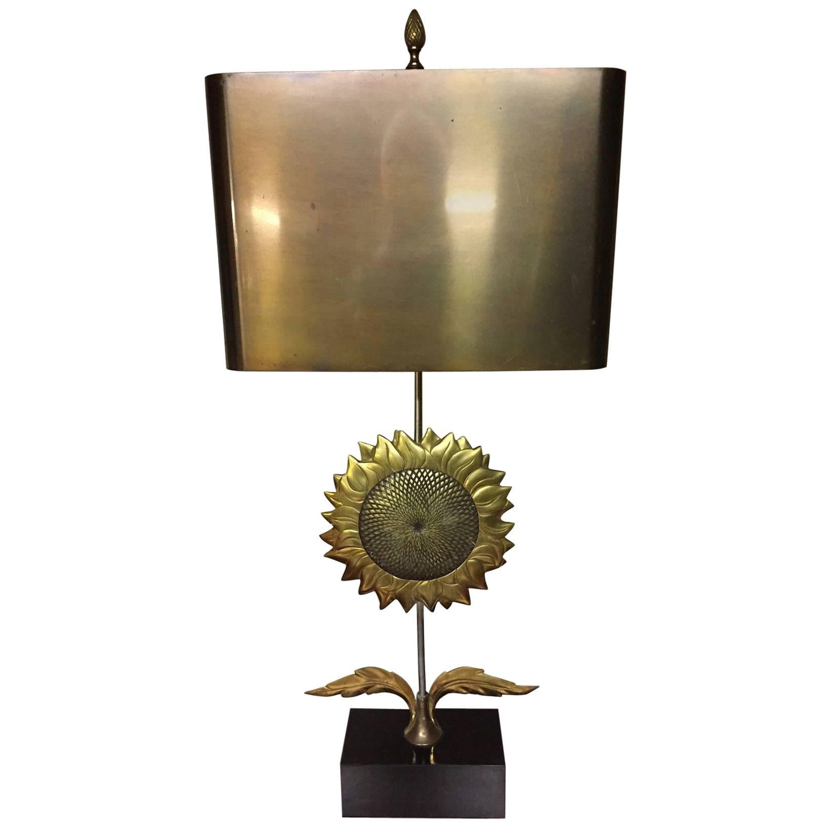 Very Rare Sun Table Lamp by Maison Charles For Sale