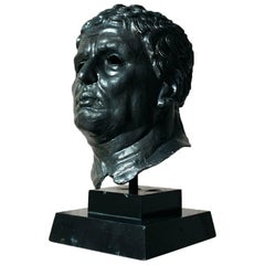 Large 20th Century Bronze Portrait Bust of a Roman Republican