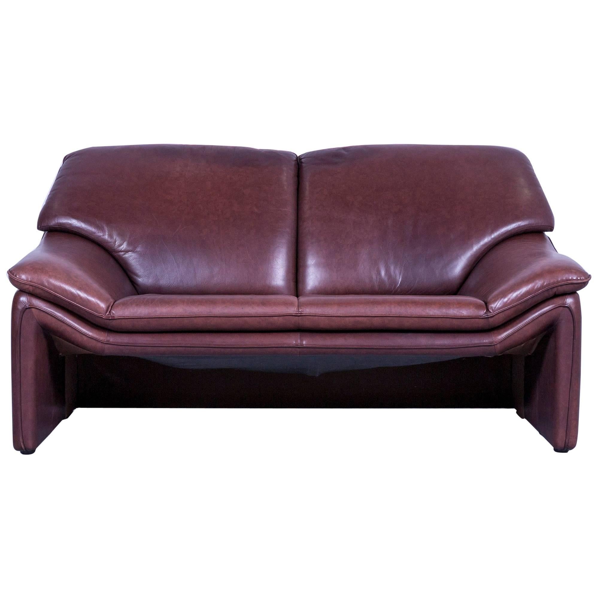 Laauser Designer Leather Sofa Brown Two-Seater 
