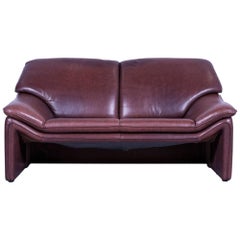 Laauser Designer Leather Sofa Brown Two-Seater 
