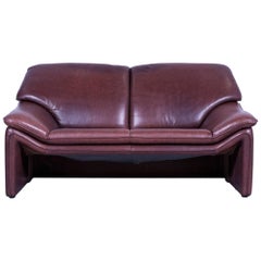 Laauser Designer Leather Sofa Brown Two-Seater