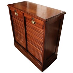 Mahogany File Cabinet with Shutters