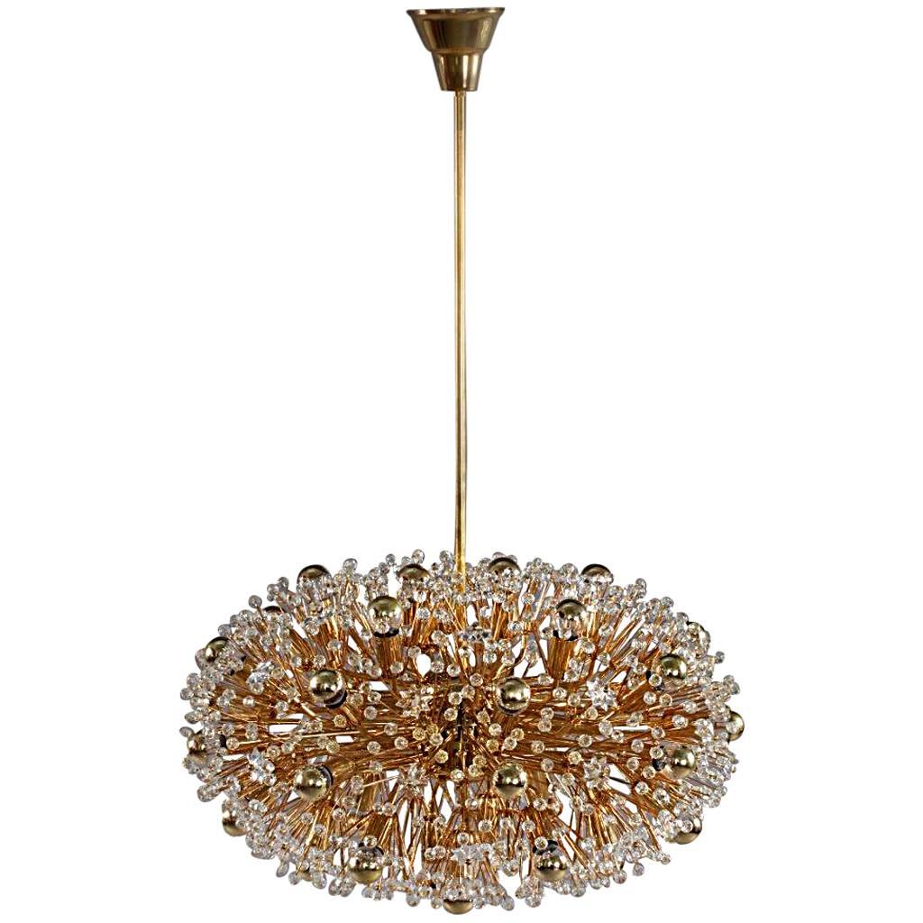 Huge Gold-Plated Snowball Flush Mount by Emil Stejnar Rupert Nikoll