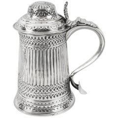 Antique George III Silver Tankard Peter & Anne Bateman London, 1793