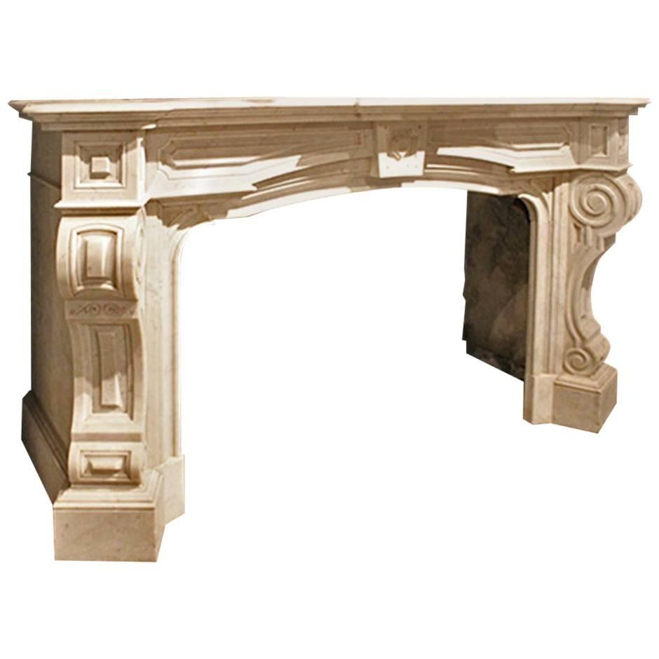 Exclusive Antique Dutch Fireplace Mantel from the 19th Century For Sale