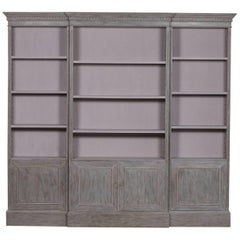 Neoclassical Painted French Bibliotheque Display Cabinet Bookcase, circa 1995