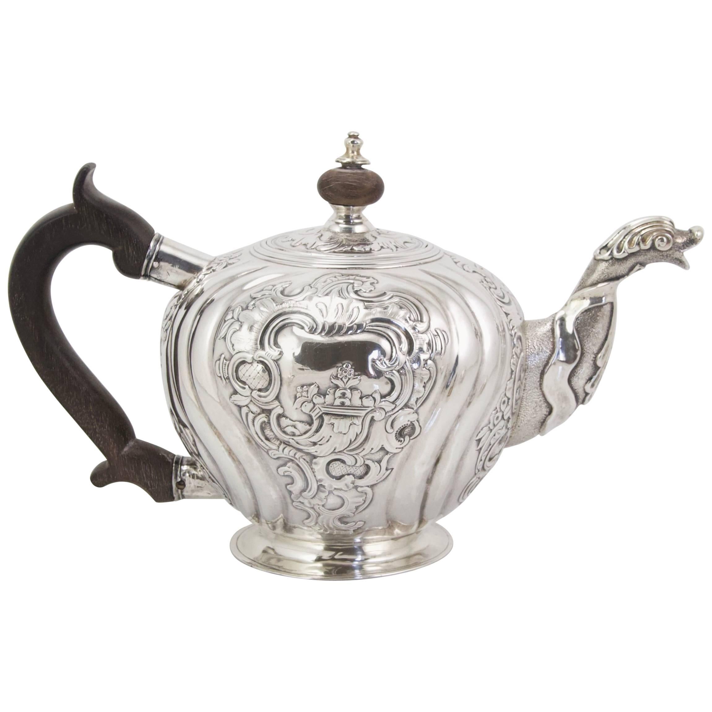 Moscow 1768 Silver Sterling Tea Pot by Cemenov For Sale