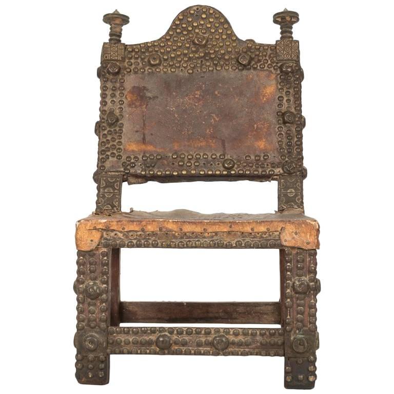 Antique Ashanti Chief's Chair from Ghana