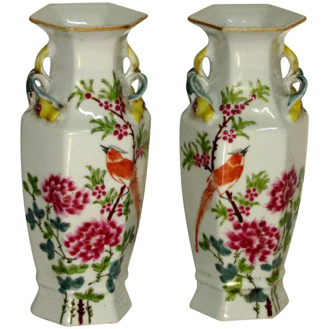 Pair of Early 20th Century Chinese Porcelain Vases