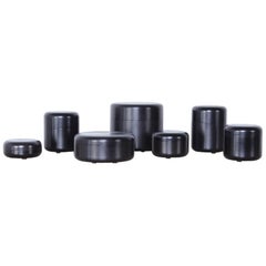 Retro Set of Seven Canisters by Georg Jensen