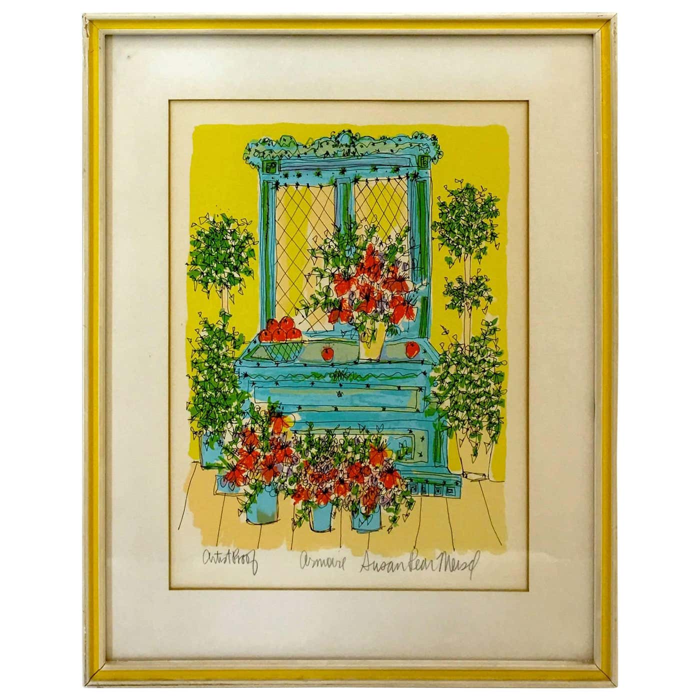 Armoir by Susan Pear Meisel 1977 Artists Proof Original in Frame at ...