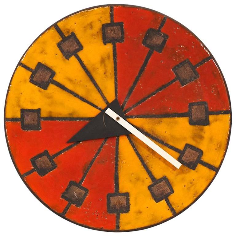 Bitossi & George Nelson "Meridian" Ceramic Clock for Howard Miller & Raymor