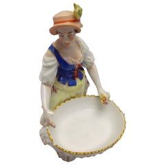 19th Century German Royal Porcelain Manufactory 'KPM' Girl with Basked