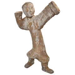 Large Pottery Figure Dancer, Han Style Terracotta Servant