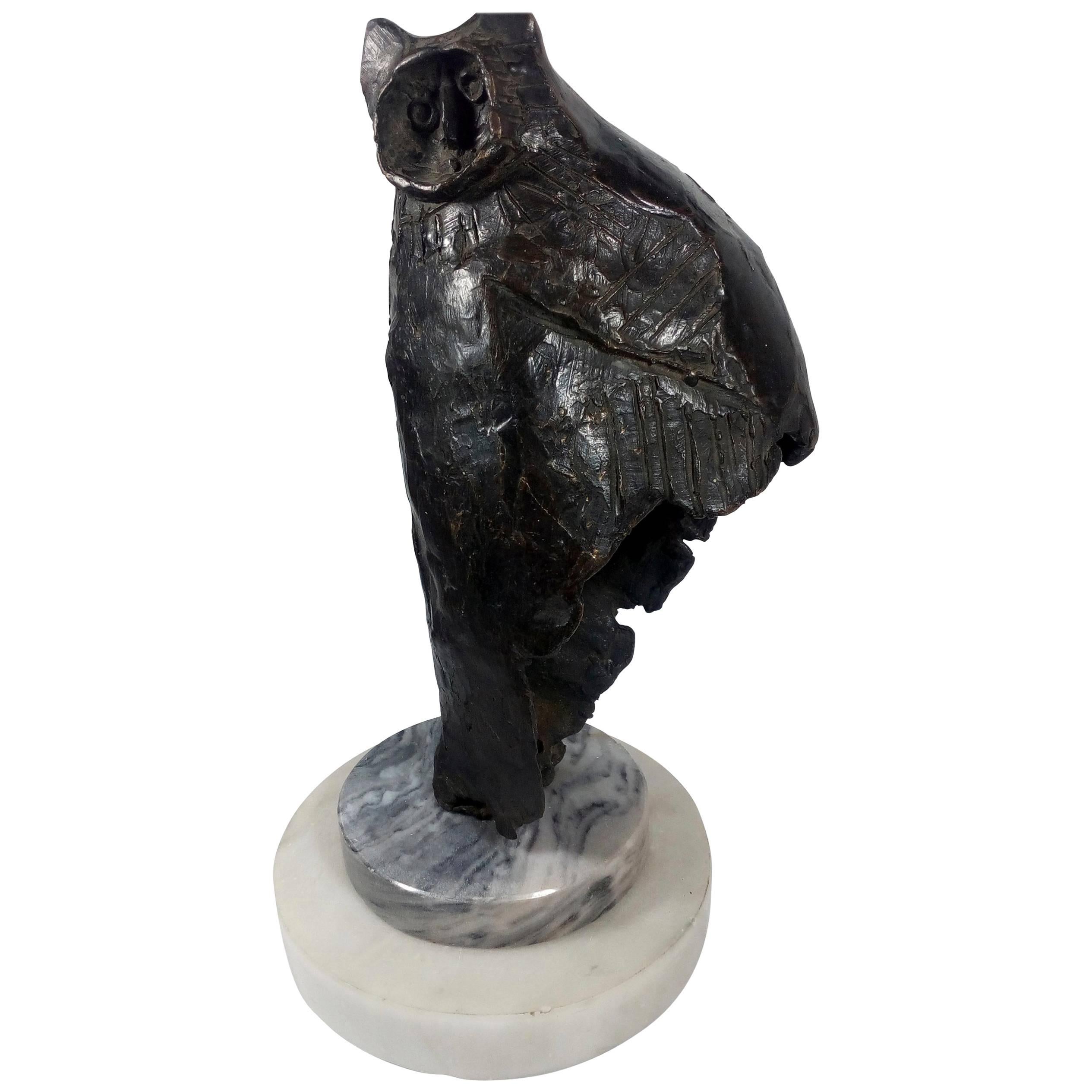 Owl Bronze Sculpture by Heriberto Júarez