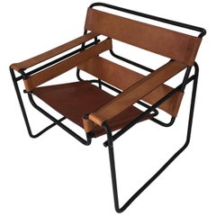 Reconditioned Marcel Breuer Wassily Chair with Black Frame
