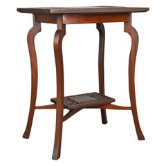 Antique Side Table, Art Nouveau Overtones, English, Mahogany, circa 1900