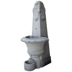 Used Sandstone Wall Fountain in Art Deco Style