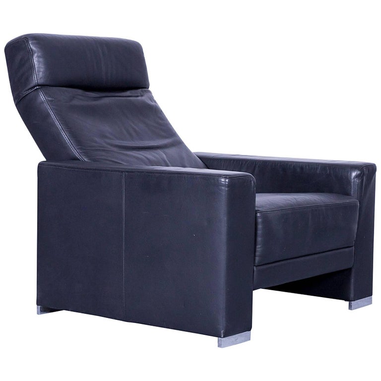 Brühl and Sippold Leather Armchair Black Recliner at 1stDibs
