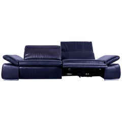 Koinor Evento Leather Sofa Black Couch Recliner Function