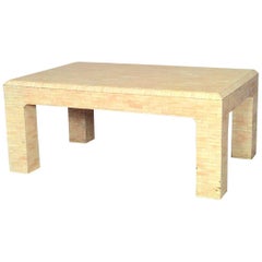 American Modern Design Faux Ivory Coffee Table