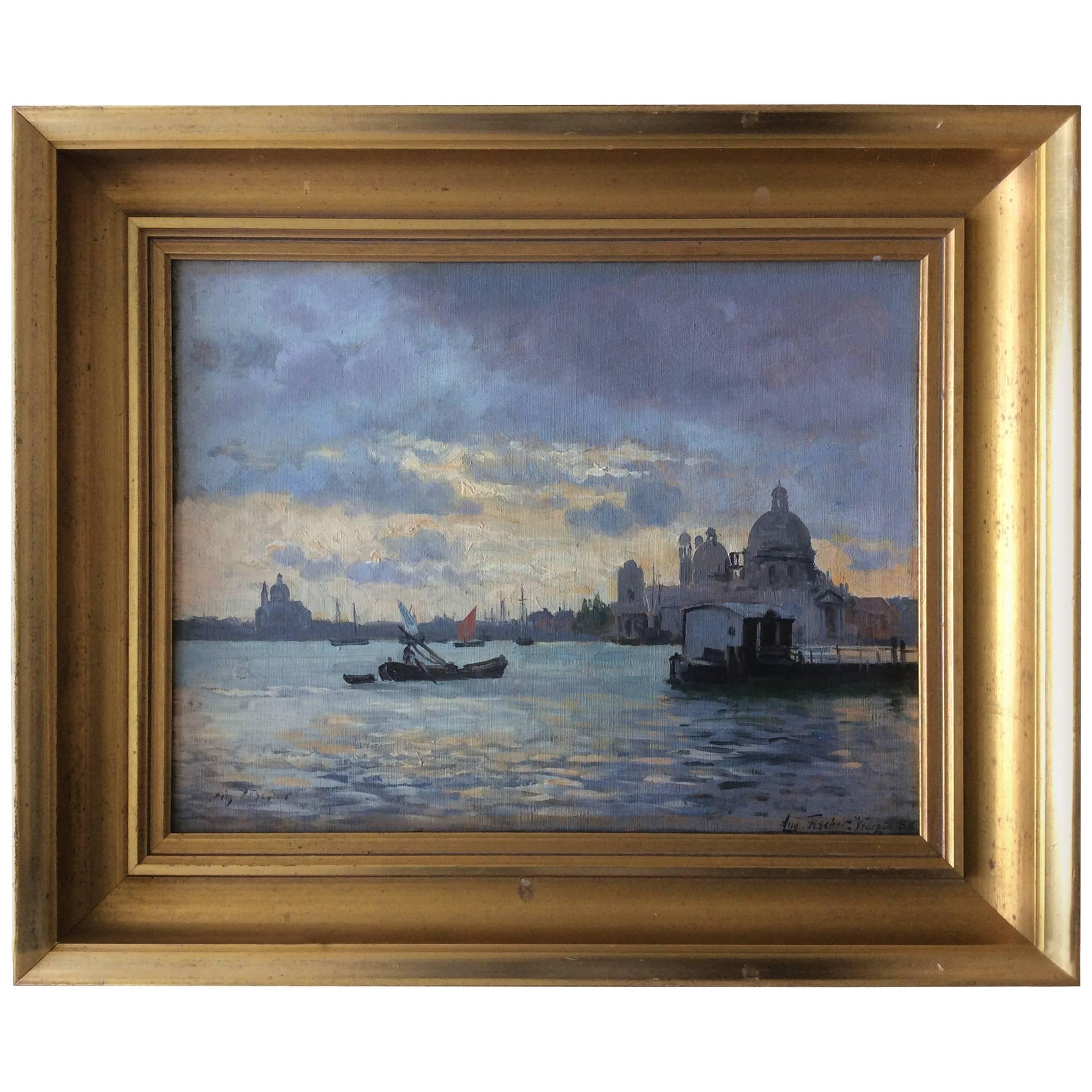 Venezia Painting by August Fischer, 1854-1921
