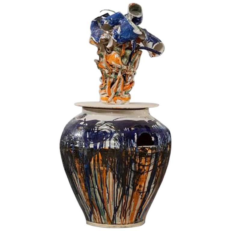 Contemporary 'Potential Vessel 2' Porcelain Vase by Johannes Nagel, 2017 For Sale