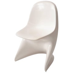 White Casalino Child Chair Designed by Alexander Begge, Vintage, Germany, 1970s