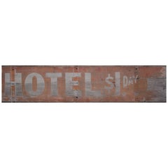 Antique Wooden Hotel Sign