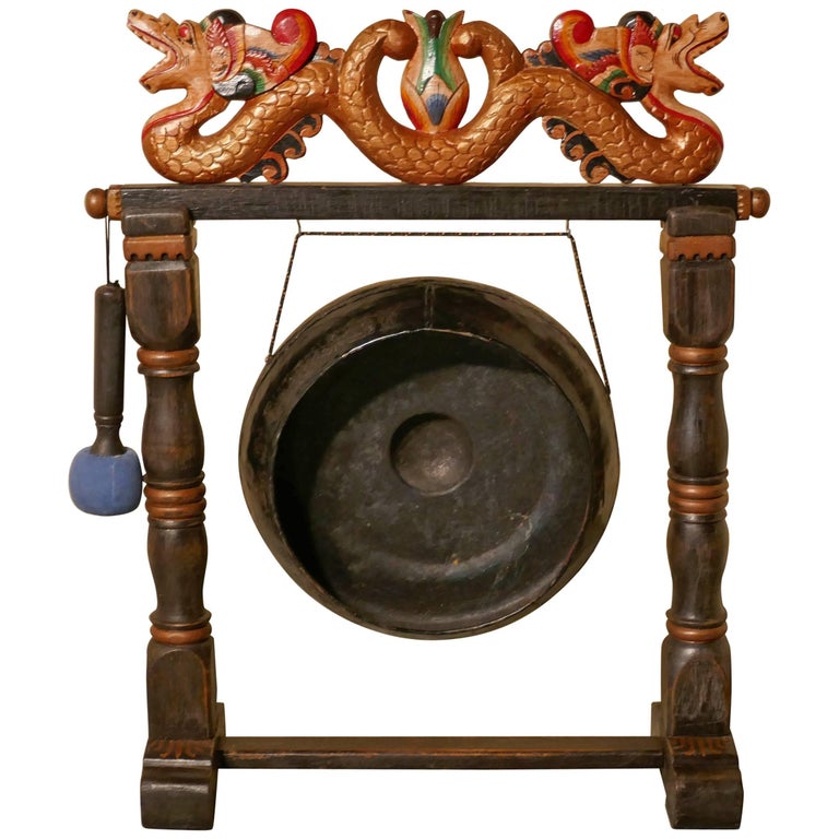 Painted Chinese Table Dinner Gong at 1stDibs