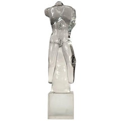 Rustre Italian Mid-Century Modern Murano Glass Nude Male Figure