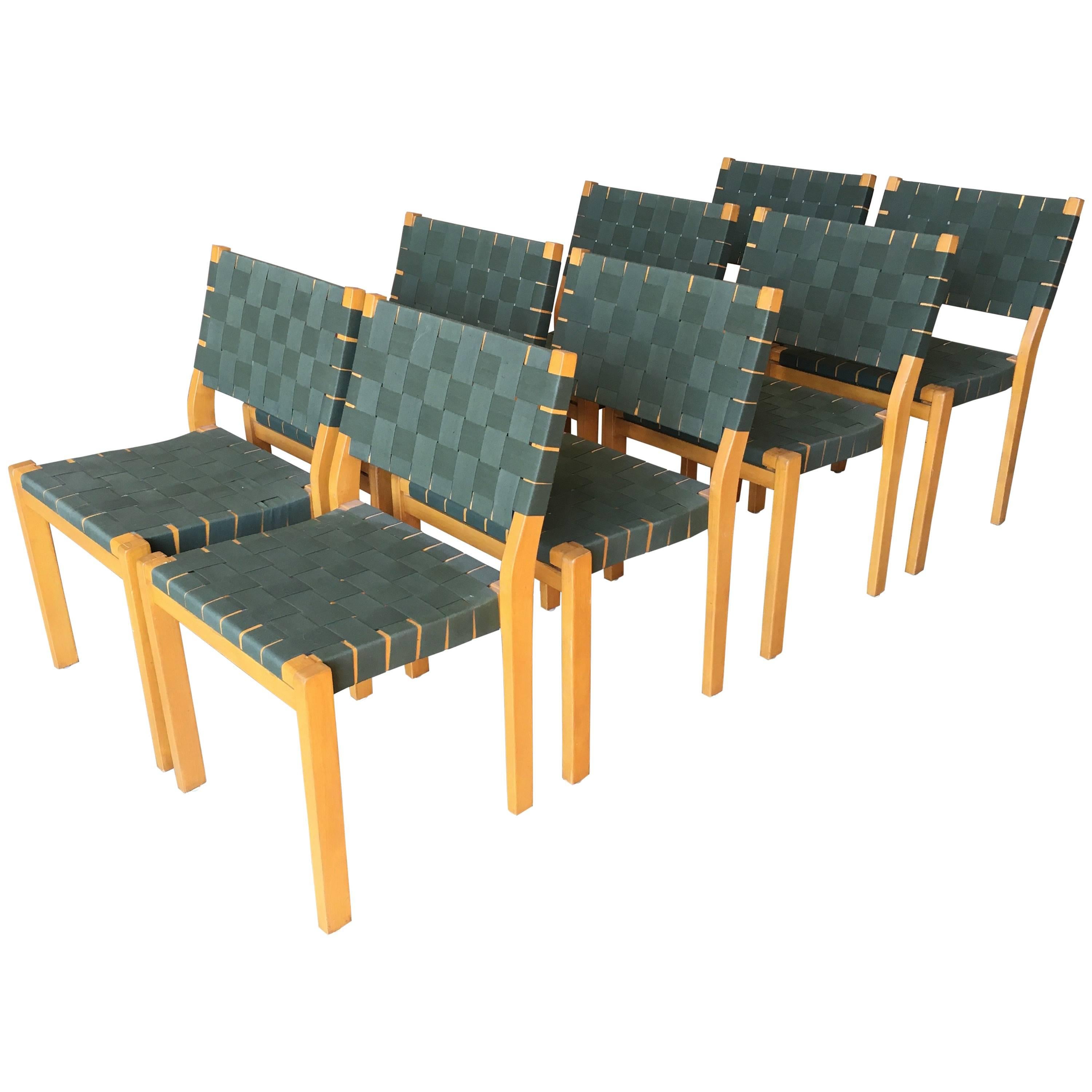 Set of Eight Alvar Aalto Dining Chairs