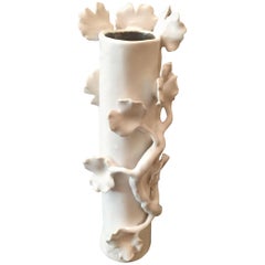 Matthew Solomon Ceramic Ginkgo Vase, White, Medium