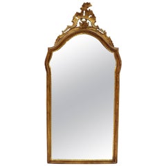 Barocker Spiegel aus vergoldetem Holz im Barockstil