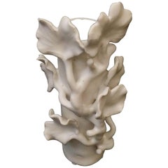 Matthew Solomon Ceramic Ginkgo Vase, White, Small