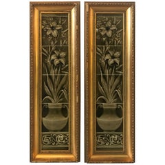 Pair of Aesthetic Movement Framed Tiles