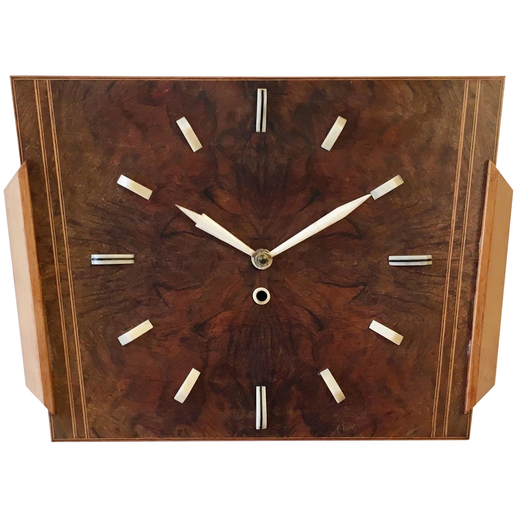Large Art Deco Period Wall Clock at 1stDibs