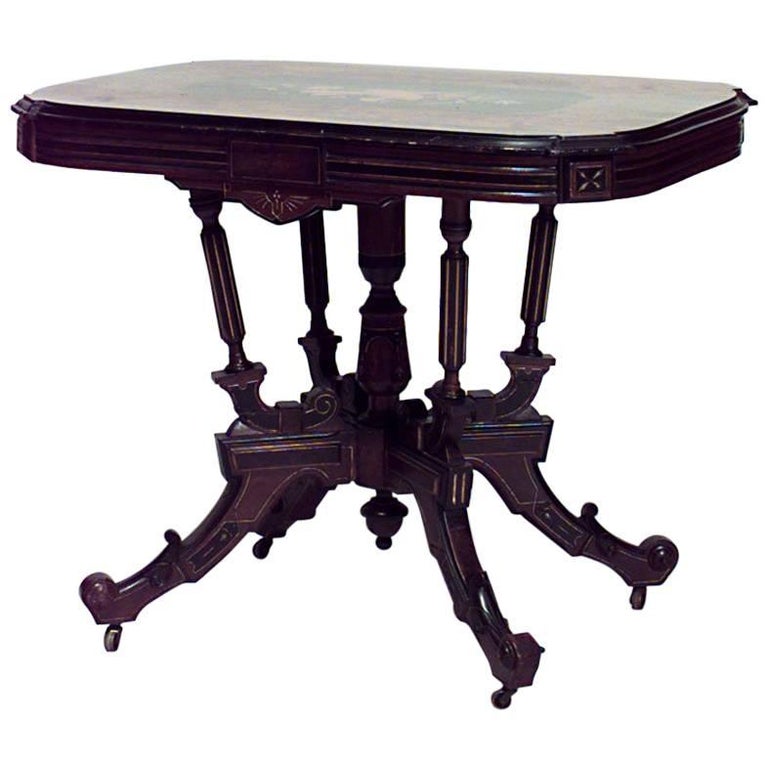American Victorian ‘Eastlake Style’ Rosewood Table For Sale at 1stDibs