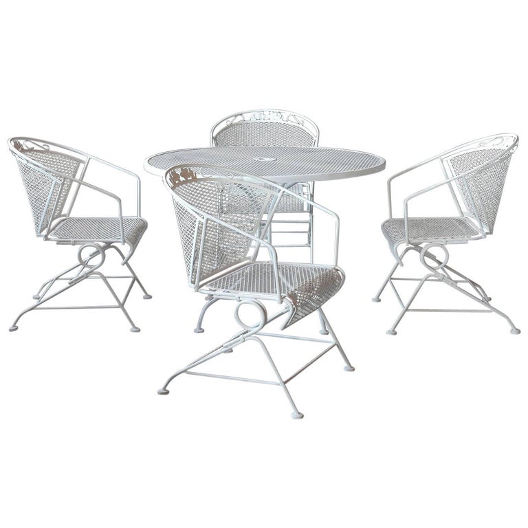 Vintage FivePiece Patio Dining Set For Sale at 1stdibs