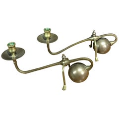 Pair of W.A.S Benson Style Brass Candlesticks