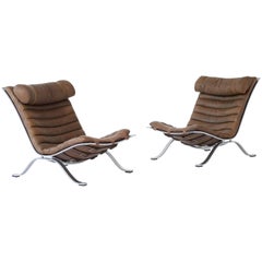Pair of Arne Norell Ari Chairs, Norell Mobler, Sweden, 1970s